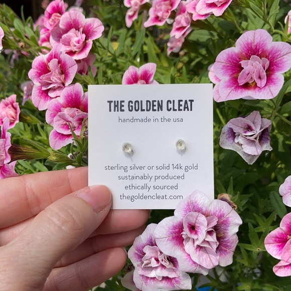 Lavender pearl earrings by The Golden Cleat - Picture 3 of 3